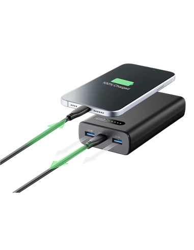 Портативное зарядное устройство Cellularline Fast PD 20Вт, 20000мА·ч, Чёрный