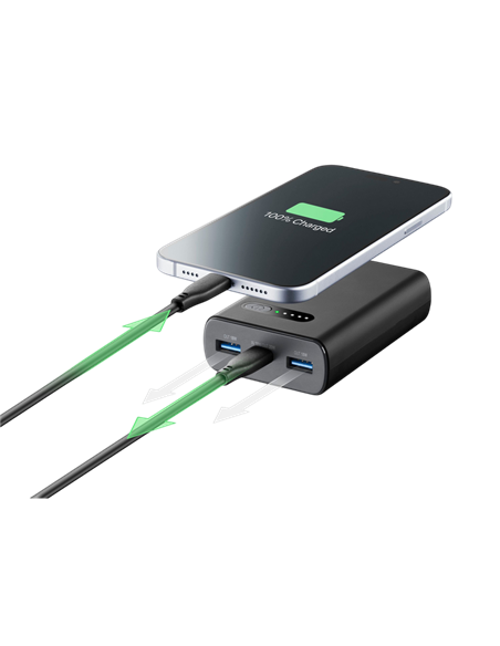 Acumulator extern Cellularline Fast PD 20W, 10000mAh, Negru