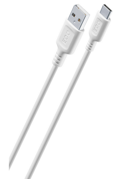 Cablu de încărcare și date Cellularline Become Eco, USB Type-A/USB Type-C, 1m, Alb Cablu de încărcare și date Cellularline Become Eco, USB Type-A/USB Type-C, 1m, Alb