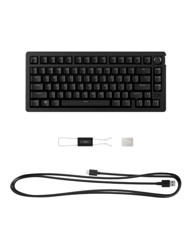 Клавиатура HyperX Alloy Rise 75, Беспроводное, Чёрный