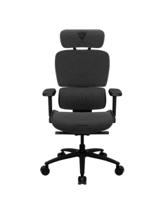 Офисное кресло ThunderX3 XTC Loft, Вентилируемая Cетка, Искусственная Кожа, Темно-серый