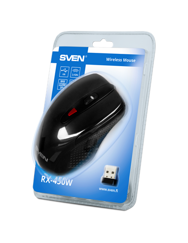 Беcпроводная мышь SVEN RX-450W, Чёрный