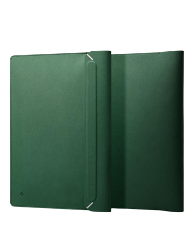 Футляр для ноутбука Spigen Valentinus 13-14", Искусственная кожа, Jeju Green