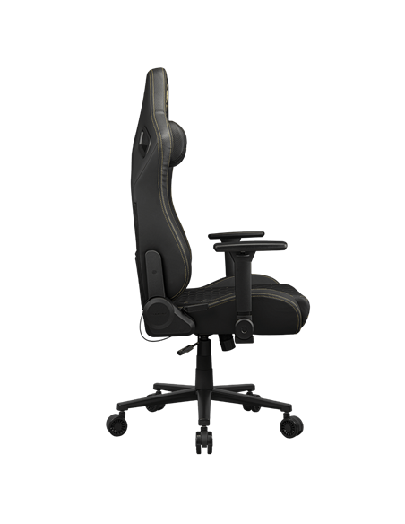 Scaun Gaming Cougar Defensor, Țesătură, PU Piele, Auriu