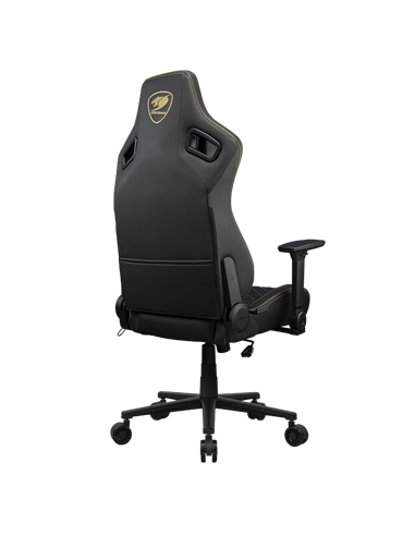 Scaun Gaming Cougar Defensor, Țesătură, PU Piele, Auriu