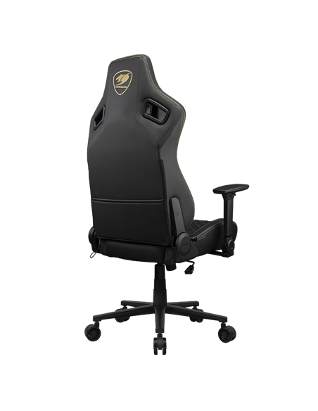 Scaun Gaming Cougar Defensor, Țesătură, PU Piele, Auriu