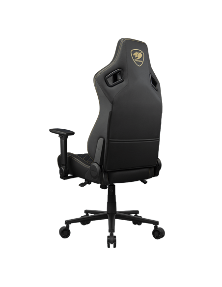 Scaun Gaming Cougar Defensor, Țesătură, PU Piele, Auriu