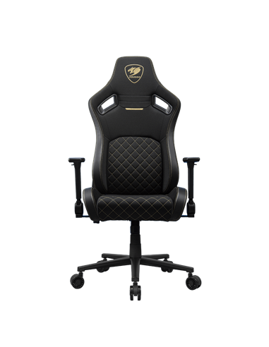 Scaun Gaming Cougar Defensor, Țesătură, PU Piele, Gold F