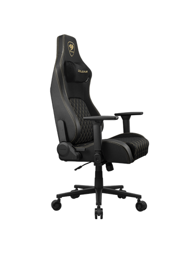 Scaun Gaming Cougar Defensor, Țesătură, PU Piele, Gold F