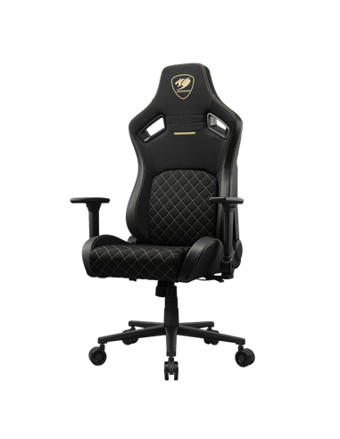 Scaun Gaming Cougar Defensor, Țesătură, PU Piele, Gold F