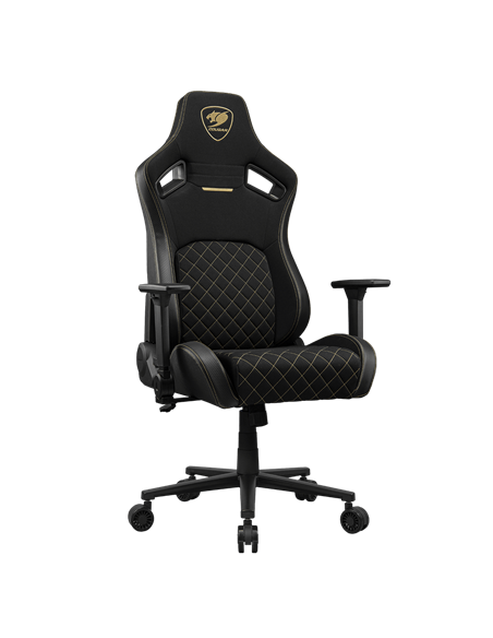 Scaun Gaming Cougar Defensor, Țesătură, PU Piele, Gold F