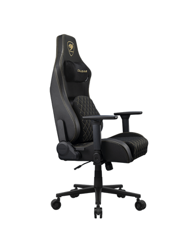 Scaun Gaming Cougar Defensor, Țesătură, PU Piele, Gold F