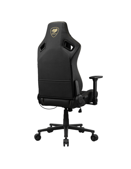 Scaun Gaming Cougar Defensor, Țesătură, PU Piele, Gold F