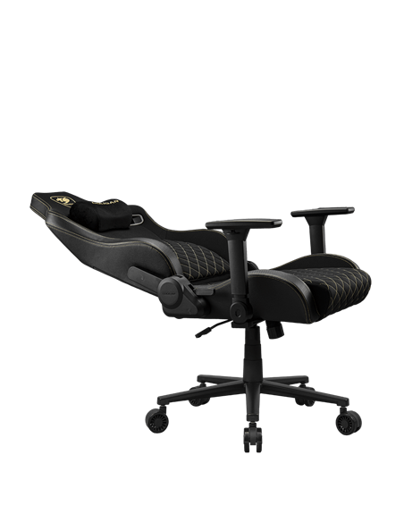 Scaun Gaming Cougar Defensor, Țesătură, PU Piele, Gold F