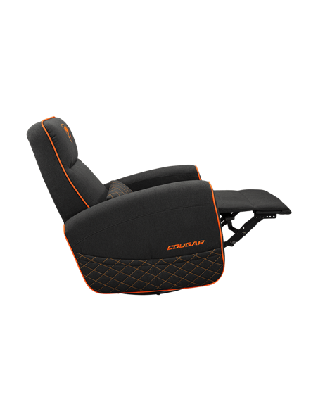 Игровое кресло Cougar FIDOM, Имитация льна, Черный | Оранжевый