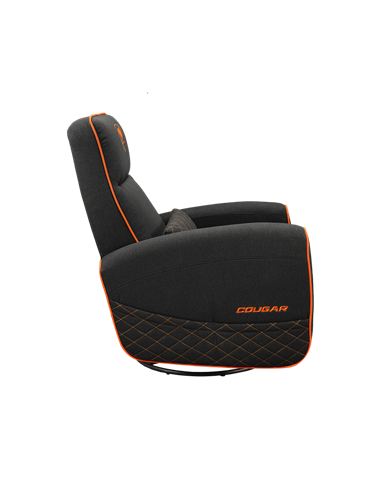 Игровое кресло Cougar FIDOM, Имитация льна, Черный | Оранжевый