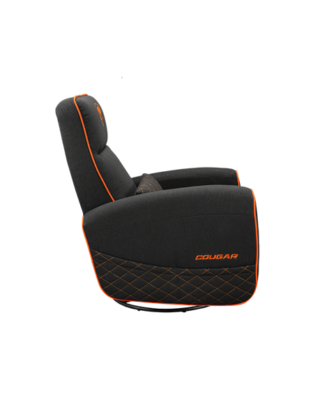 Игровое кресло Cougar FIDOM, Имитация льна, Черный | Оранжевый