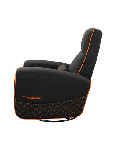 Игровое кресло Cougar FIDOM, Имитация льна, Черный | Оранжевый