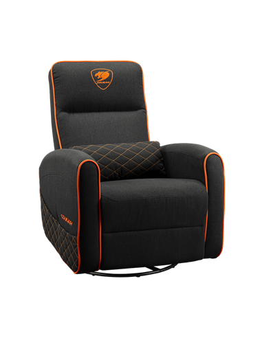 Игровое кресло Cougar FIDOM, Имитация льна, Черный | Оранжевый