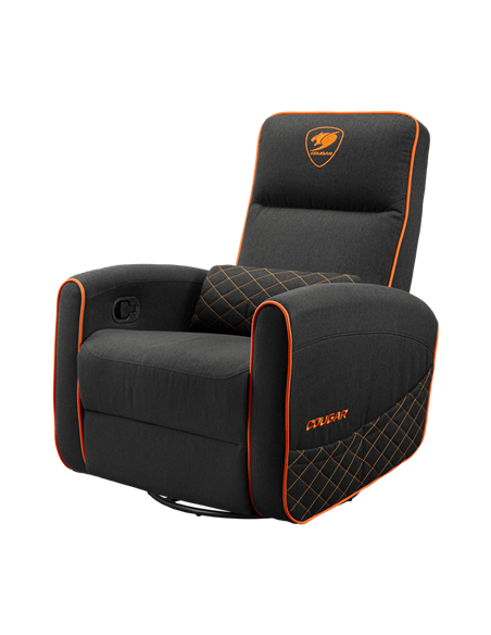 Игровое кресло Cougar FIDOM, Имитация льна, Черный | Оранжевый