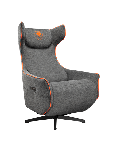 Scaun Gaming Cougar Magus, Imitație de in, Gri | Portocaliu