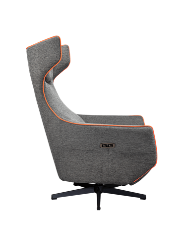 Scaun Gaming Cougar Magus, Imitație de in, Gri | Portocaliu