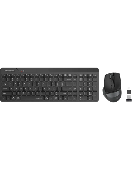 Set Tastatură + Mouse A4Tech FG2400 Air2, Fără fir, Negru