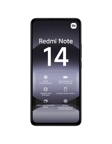 Smartphone Xiaomi Redmi Note 14 4G, 6GB/128GB, Negru