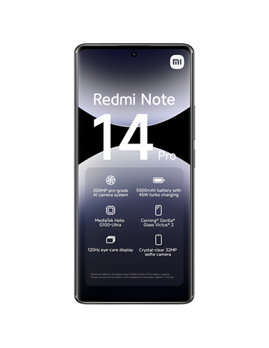Smartphone Xiaomi Redmi Note 14 Pro 4G, 8GB/256GB, Midnight Black