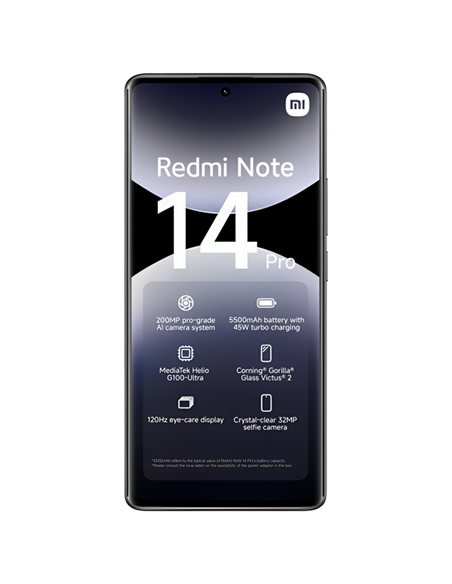Smartphone Xiaomi Redmi Note 14 Pro 4G, 8GB/256GB, Midnight Black