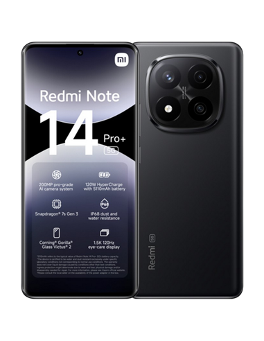 Smartphone Xiaomi Redmi Note 14 Pro+, 12GB/512GB, Midnight Black