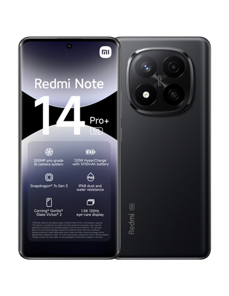 Smartphone Xiaomi Redmi Note 14 Pro+, 12GB/512GB, Midnight Black