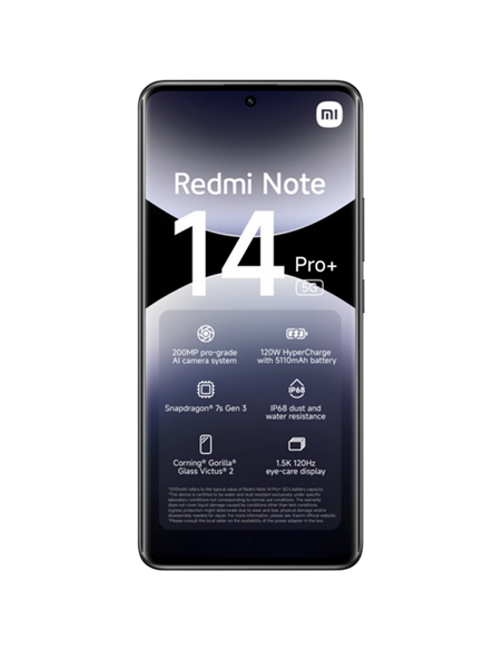 Smartphone Xiaomi Redmi Note 14 Pro+, 12GB/512GB, Midnight Black