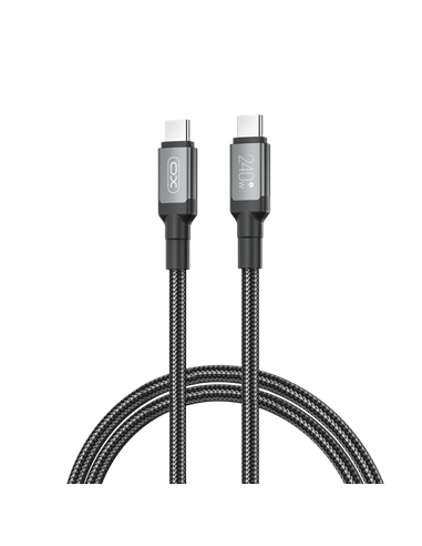 Cablu încărcare și sincronizare XO NB-Q264B, USB Type-C/USB Type-C, 2m, Negru