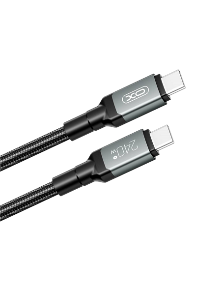Кабель для зарядки и синхронизации XO NB-Q264B, USB Type-C/USB Type-C, 2м, Чёрный