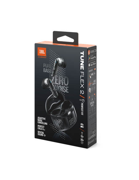 Căști JBL Tune Flex 2 Ghost, Negru
