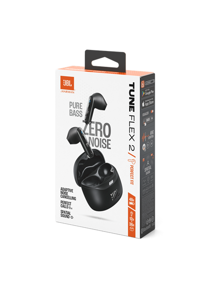 Căști JBL Tune Flex 2, Negru