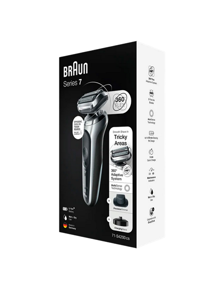 Aparat de ras electric Braun 71-S4200cs, Argintiu | Negru