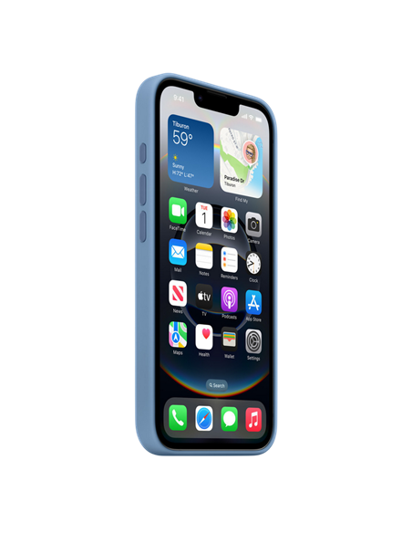 Чехол Apple Silicone Case для iPhone 16e, Зимний голубой