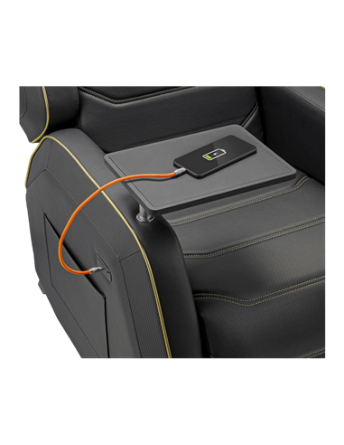 Scaun Gaming Cougar Ranger Pro Royal, PVC Piele, Negru | Auriu