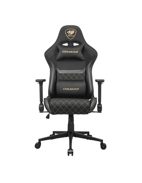 Scaun Gaming Cougar Armor One V2 Gold F, PVC Piele, Negru | Auriu