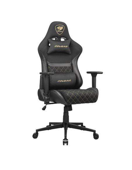 Scaun Gaming Cougar Armor One V2 Gold F, PVC Piele, Negru | Auriu