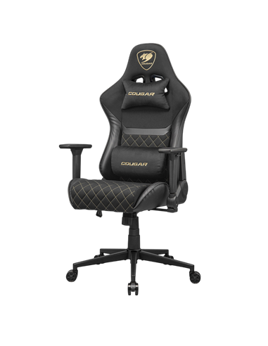 Scaun Gaming Cougar Armor One V2 Gold F, PVC Piele, Negru | Auriu