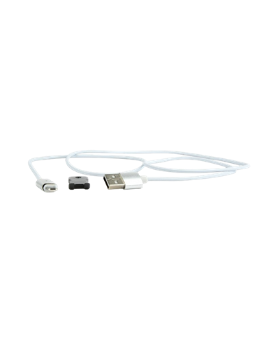Cablu încărcare și sincronizare Cablexpert Magnetic Micro, Micro-USB/USB Type-A, 1m, Alb