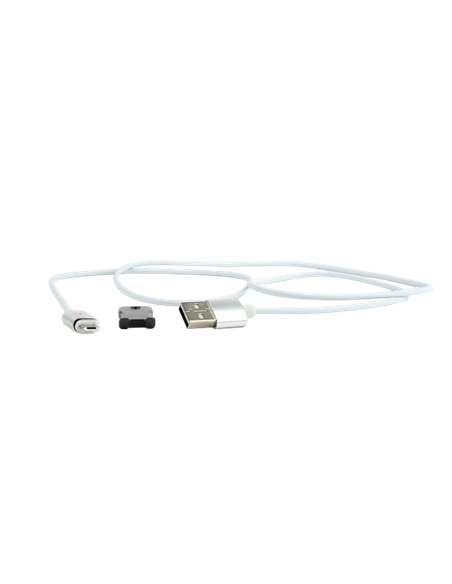 Cablu încărcare și sincronizare Cablexpert Magnetic Micro, Micro-USB/USB Type-A, 1m, Alb
