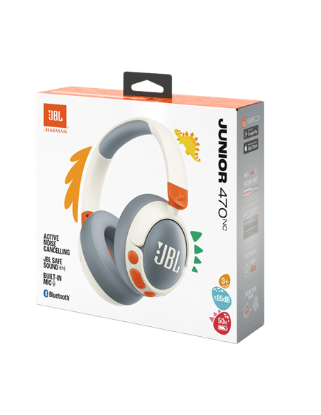 Căști JBL JR470NC, Alb | Gri