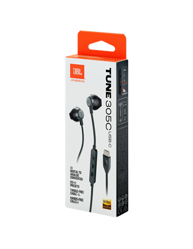 Căști JBL Tune 305C, Negru