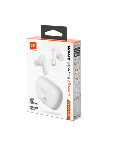Căști JBL Wave Beam 2, Alb