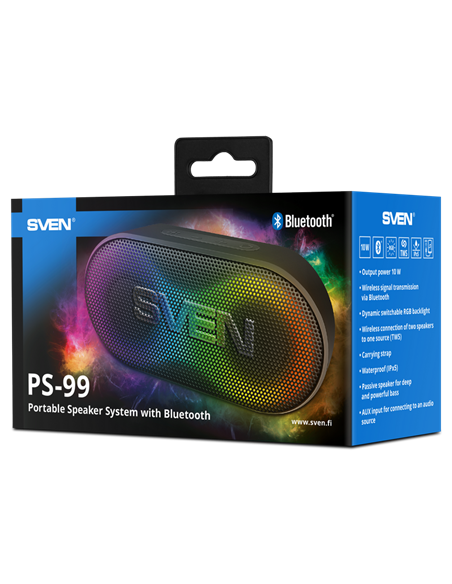 Boxă portabilă SVEN PS- 99, Negru Boxă portabilă SVEN PS- 99, Negru