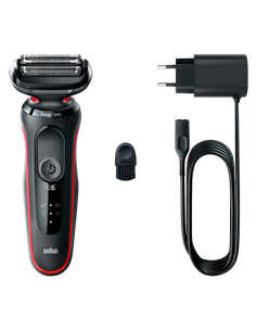 Aparat de ras electric Braun 51-R1000s, Negru | Roșu 2
